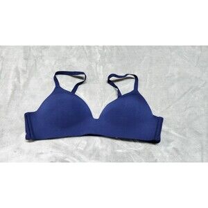 Adore Me Women's 38C Blue Plunge Wireless Contour Bra NWT